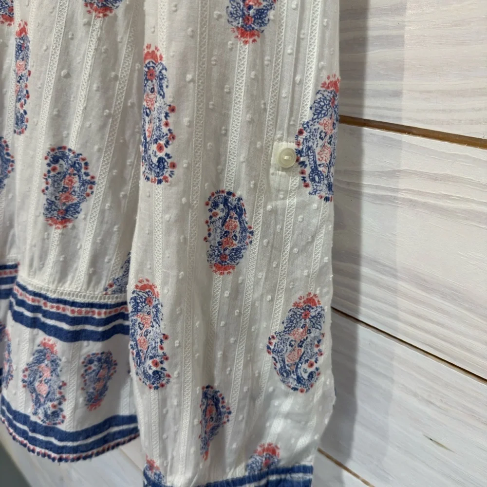 Joe Fresh White and Blue Blouse - Picture 4 of 7